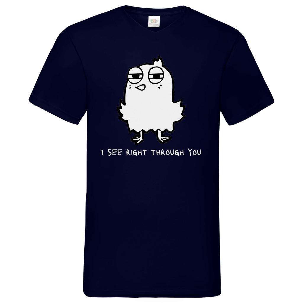 See you Bird - V-Neck T-Shirt - dark