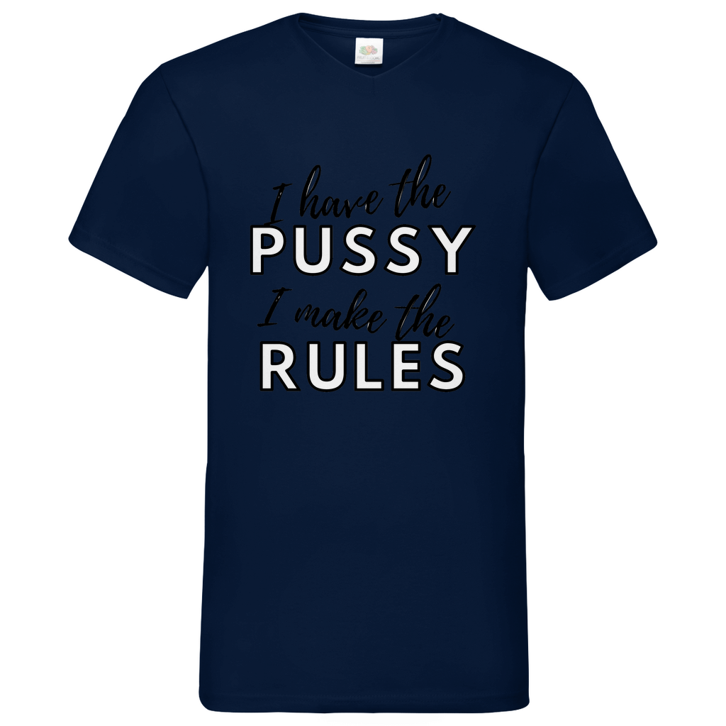 Pussy-black - V-Neck T-Shirt bright