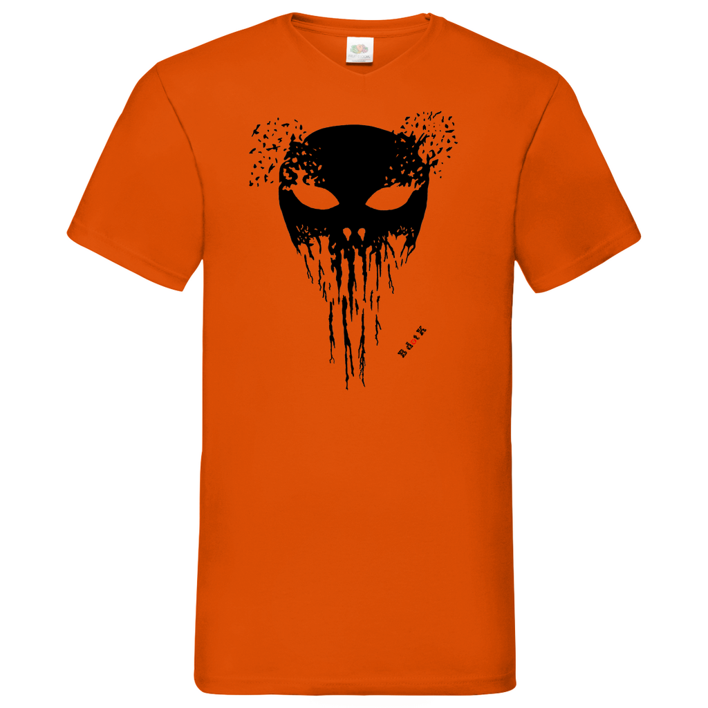 B dot K eco Mask wrecked - V-Neck T-Shirt bright