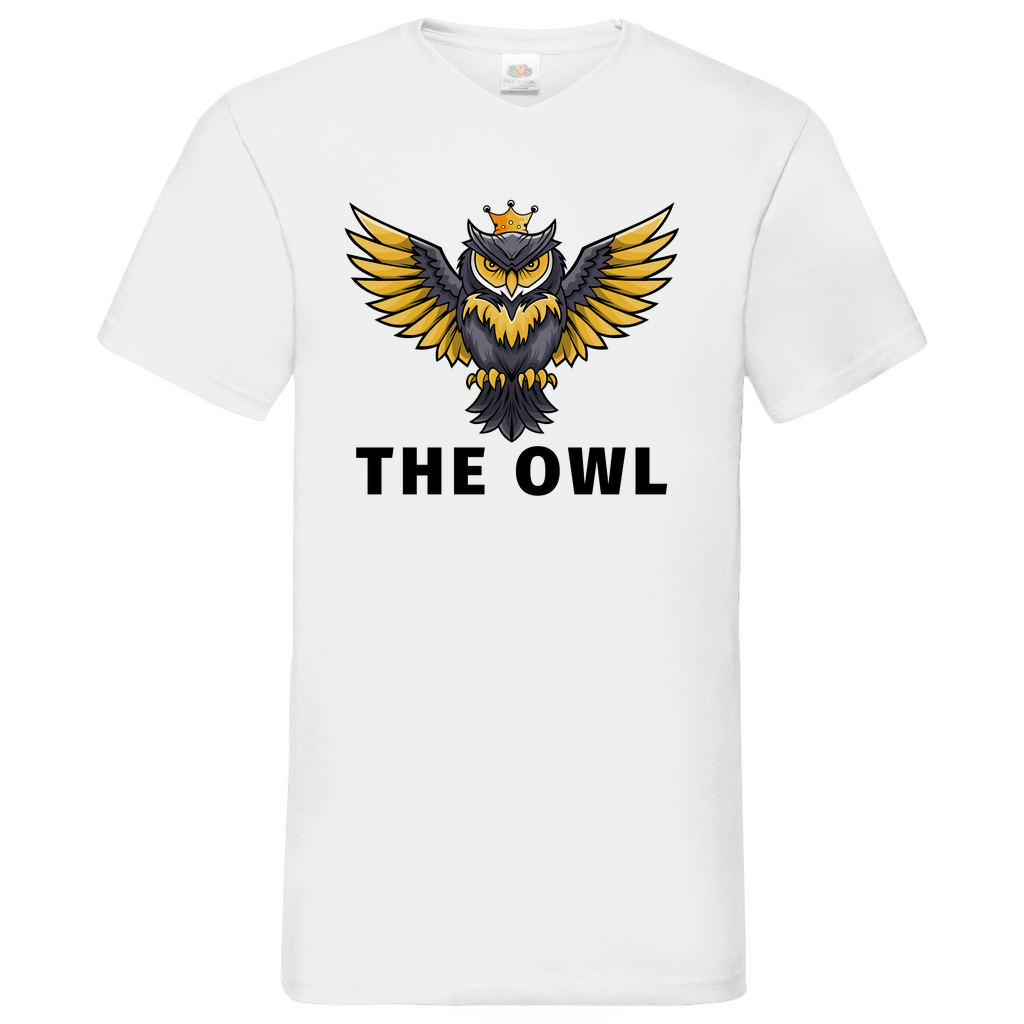 Owl - V-Neck T-Shirt - bright