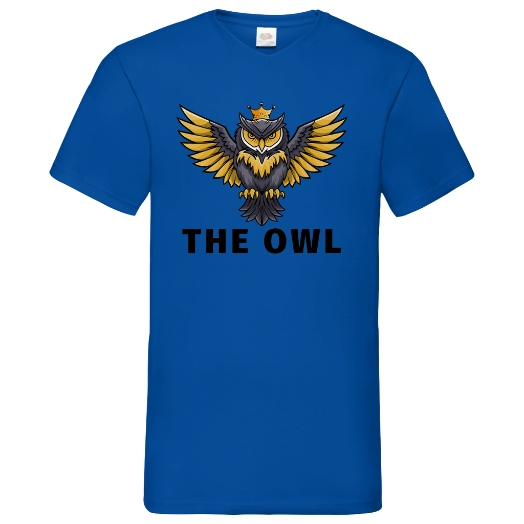 Owl - V-Neck T-Shirt - bright