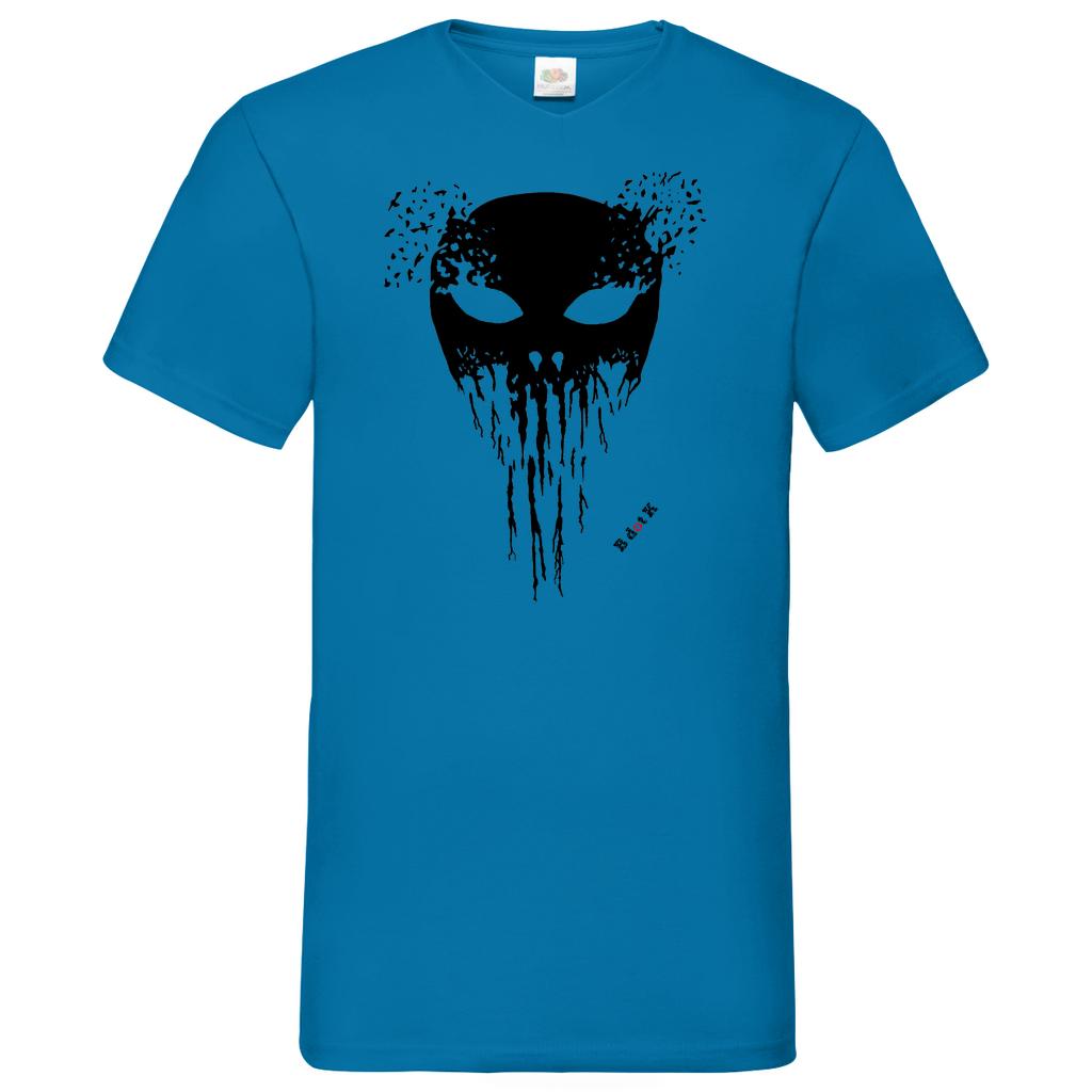 B dot K eco Mask wrecked - V-Neck T-Shirt bright