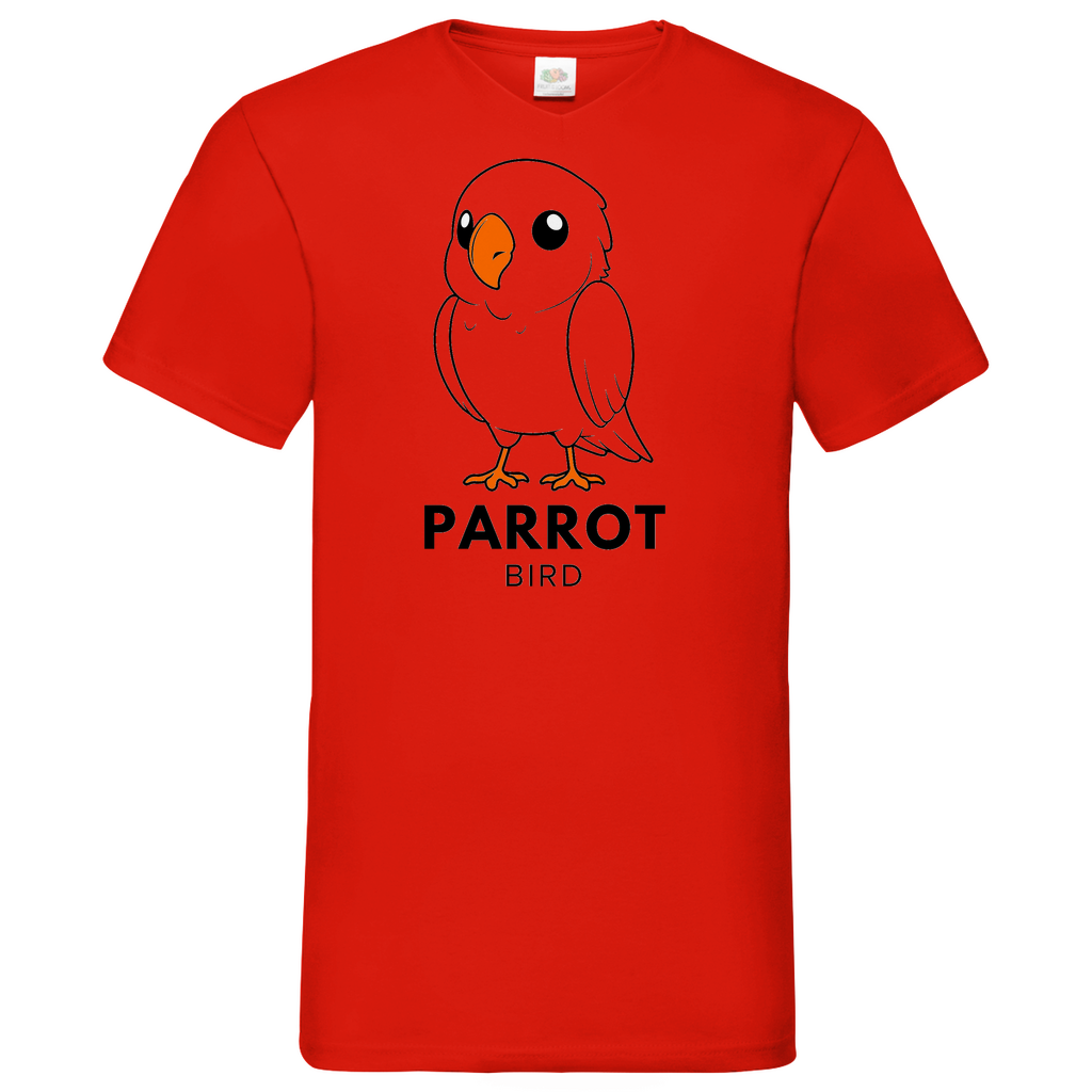 Parrot - V-Neck T-Shirt - bright