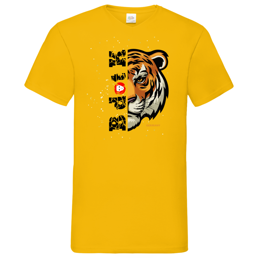 Tiger B dot K - V-Neck T-Shirt bright