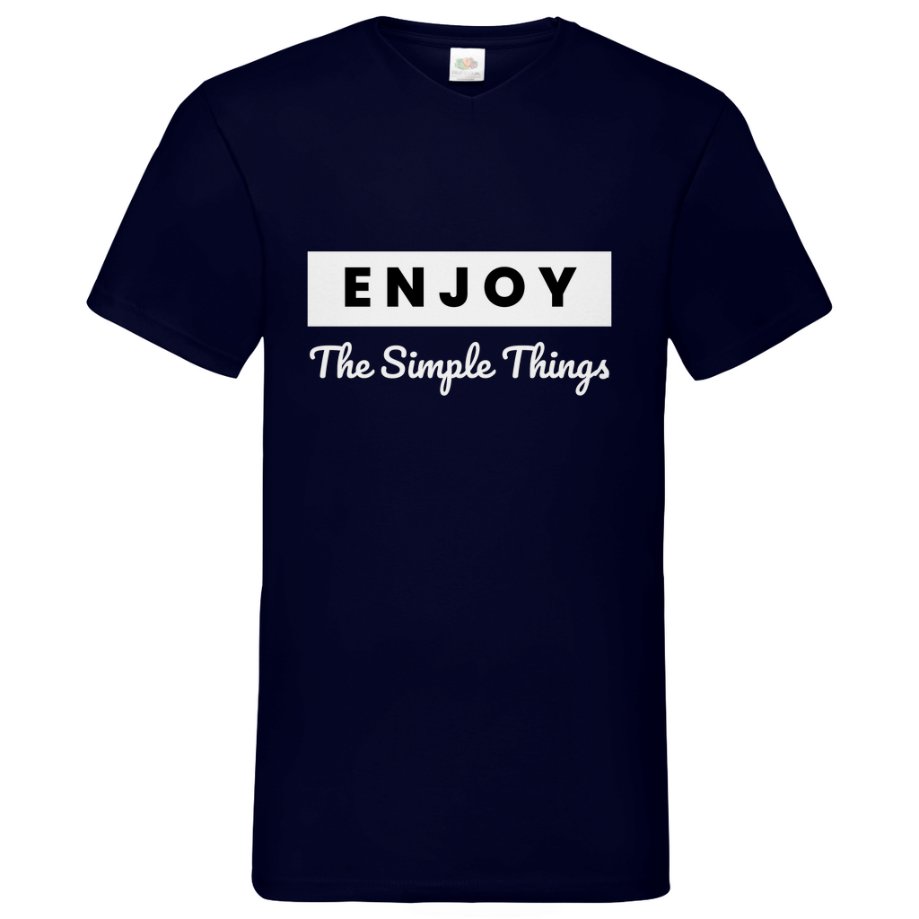 Simple Thinks- V-Neck T-Shirt dark
