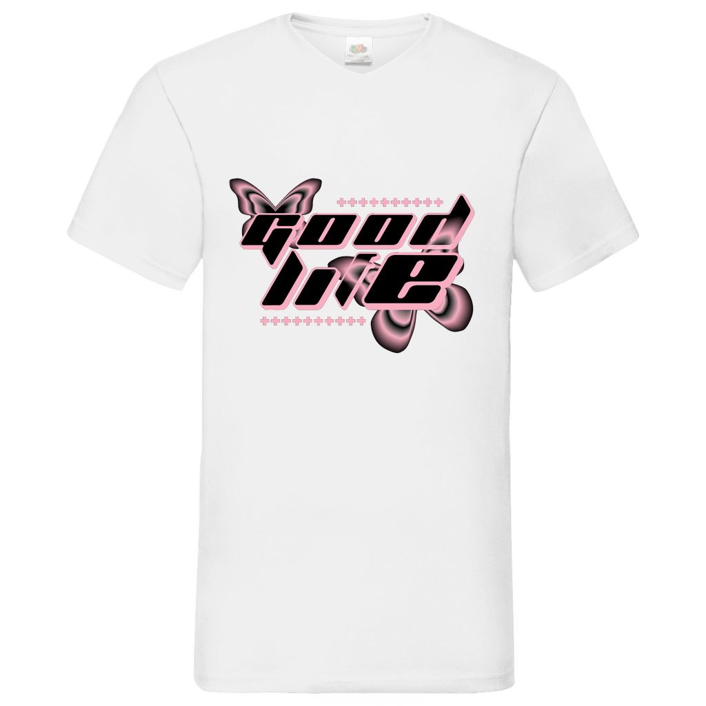 good life - V-Neck T-Shirt bright