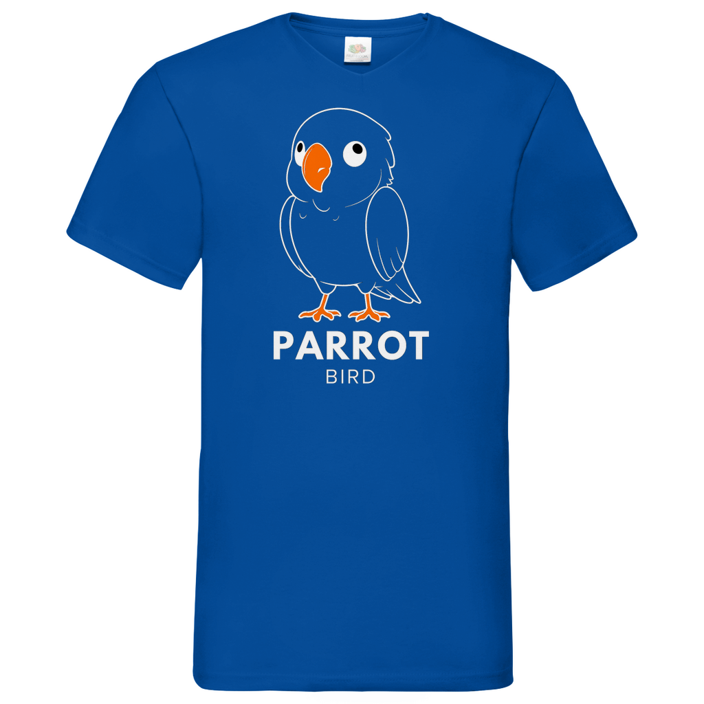 Parrot- V-Neck T-Shirt - dark