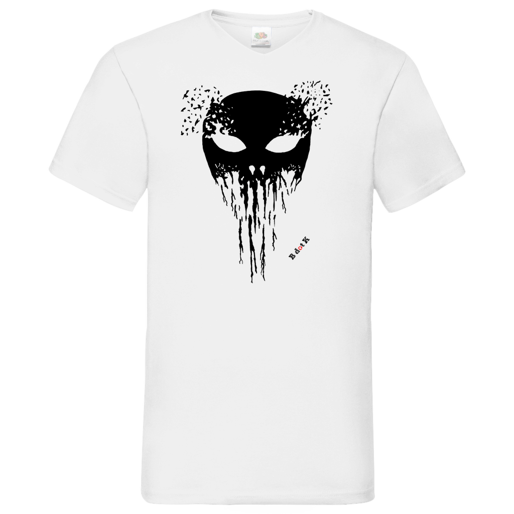 B dot K eco Mask wrecked - V-Neck T-Shirt bright