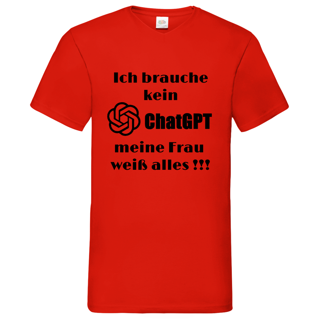 ChatGPT - V-Neck T-Shirt bright