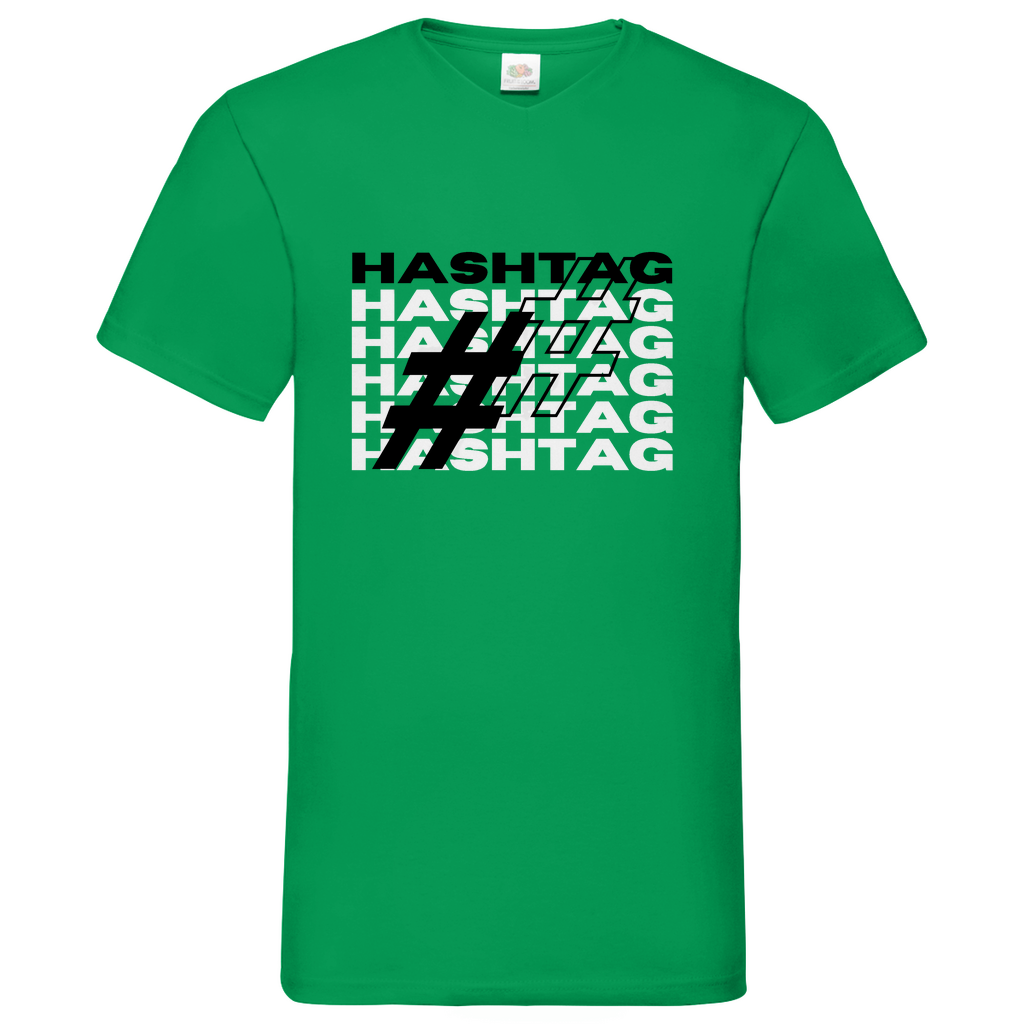 Hashtag V-Neck T-Shirt bright