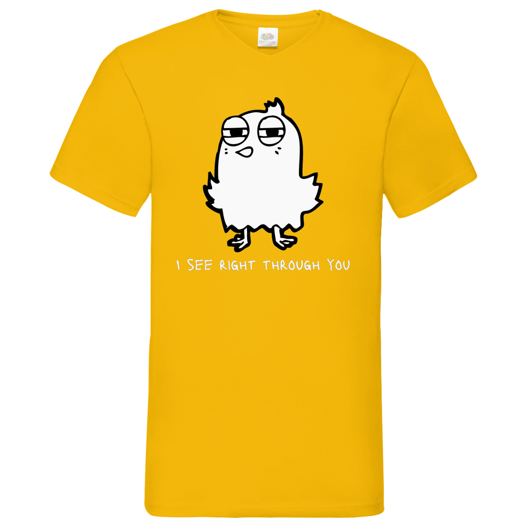 See you Bird - V-Neck T-Shirt - dark