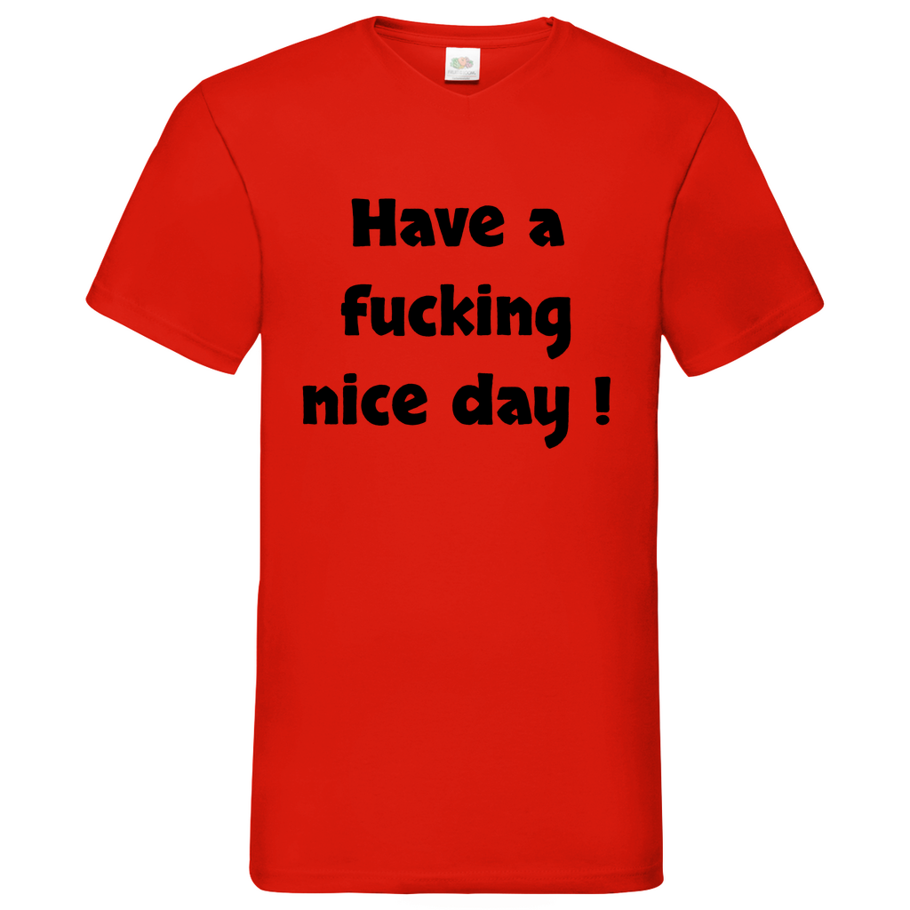 Nice day - V-Neck T-Shirt bright