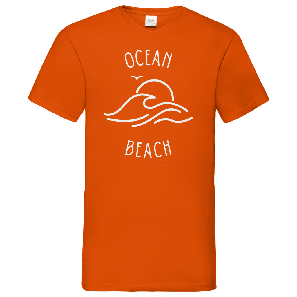 Ocean Beach - V-Neck T-Shirt - dark