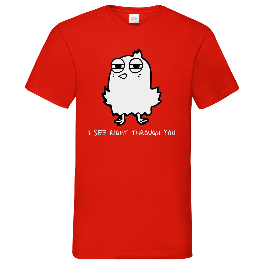 See you Bird - V-Neck T-Shirt - dark