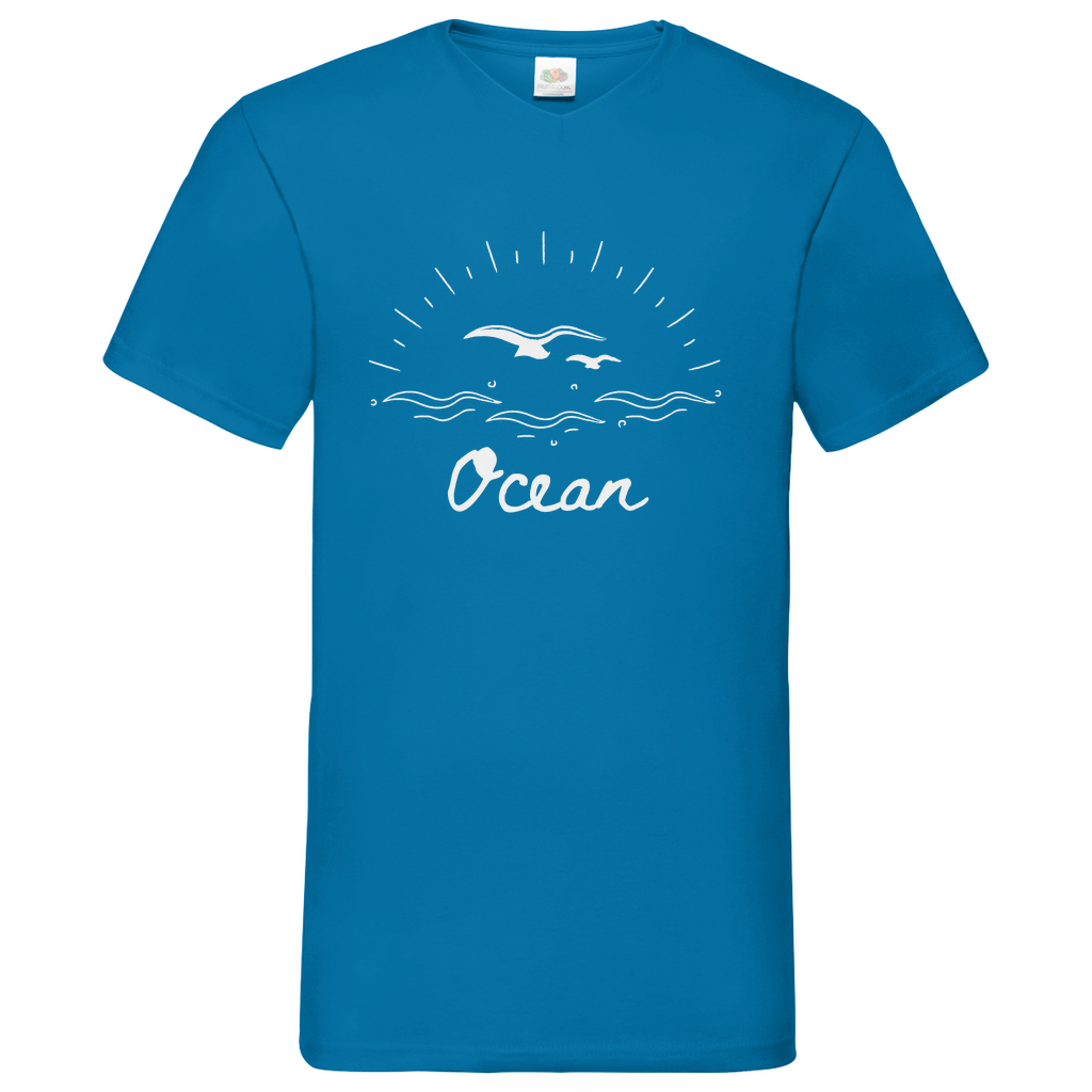 Ocean - V-Neck T-Shirt - dark