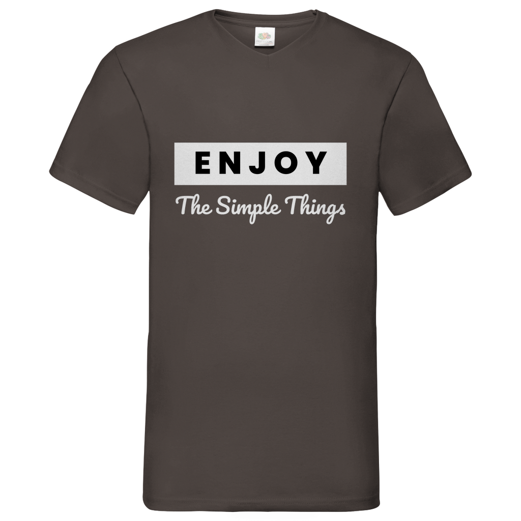 Simple Thinks- V-Neck T-Shirt dark