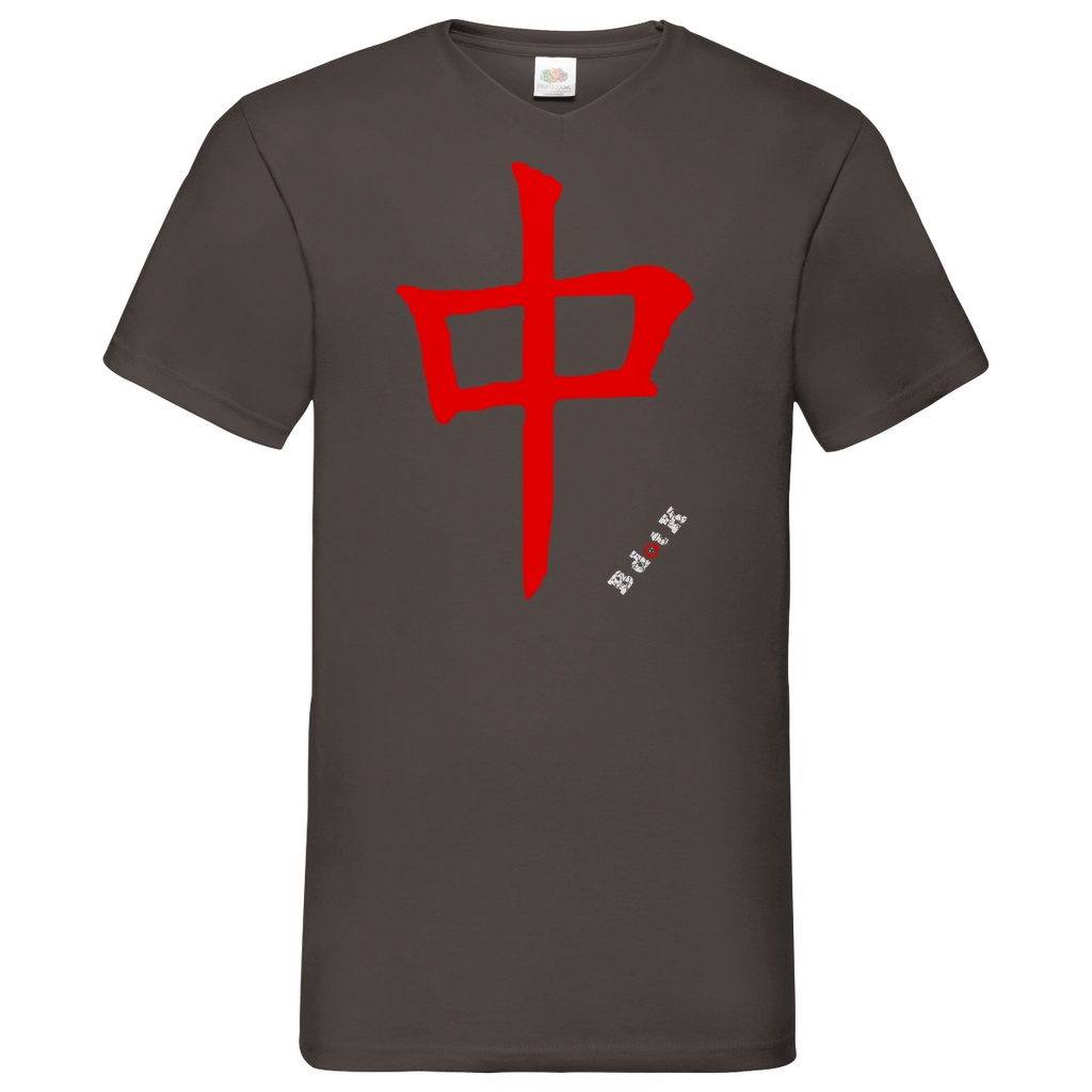 B dot K eco Red Dragon - V-Neck T-Shirt dark