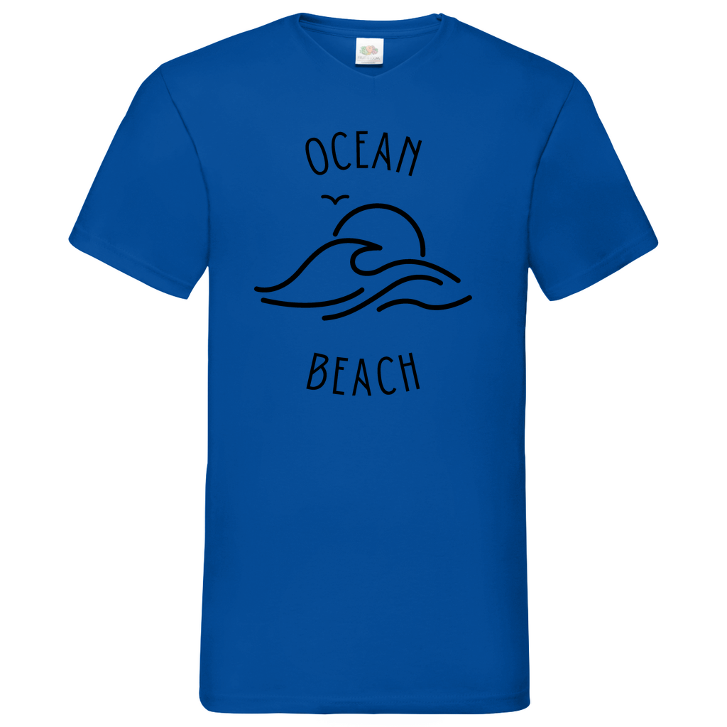 Ocean Beach - V-Neck T-Shirt - bright