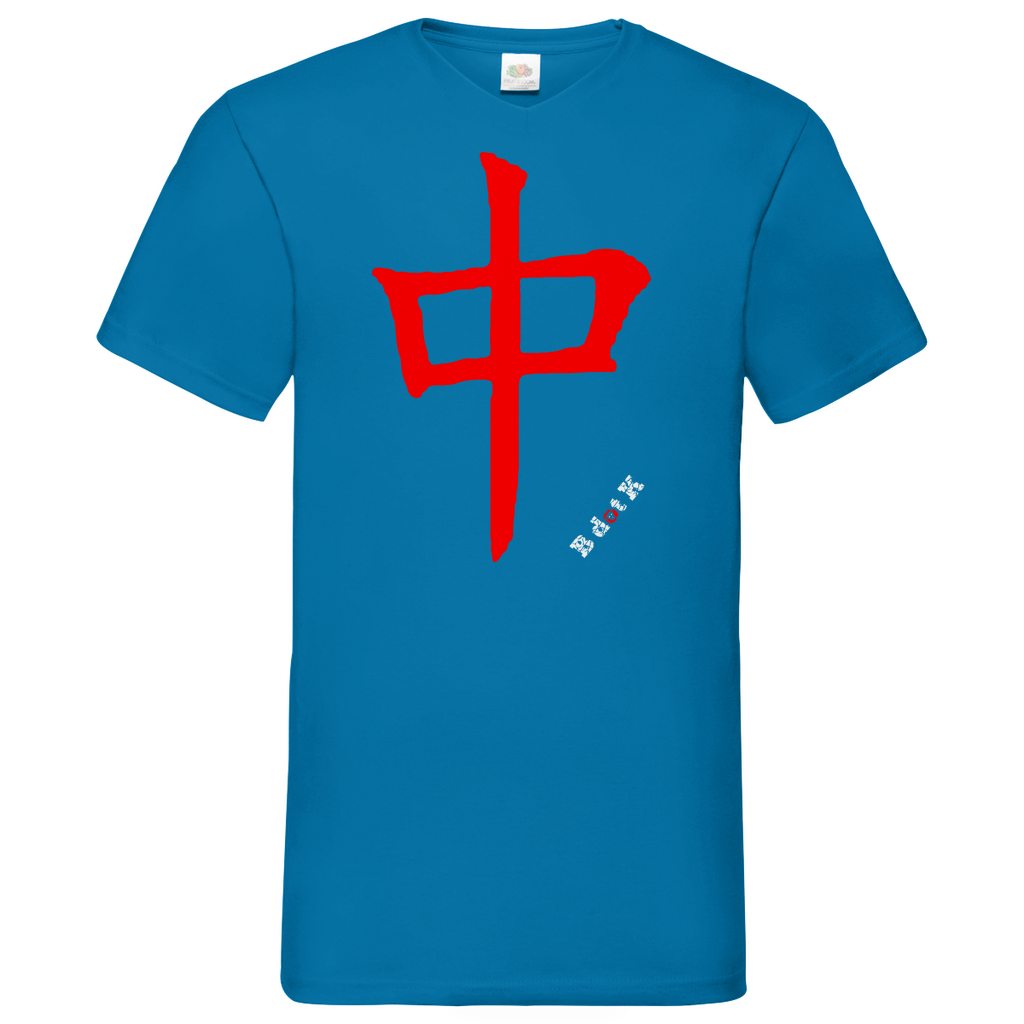 B dot K eco Red Dragon - V-Neck T-Shirt dark