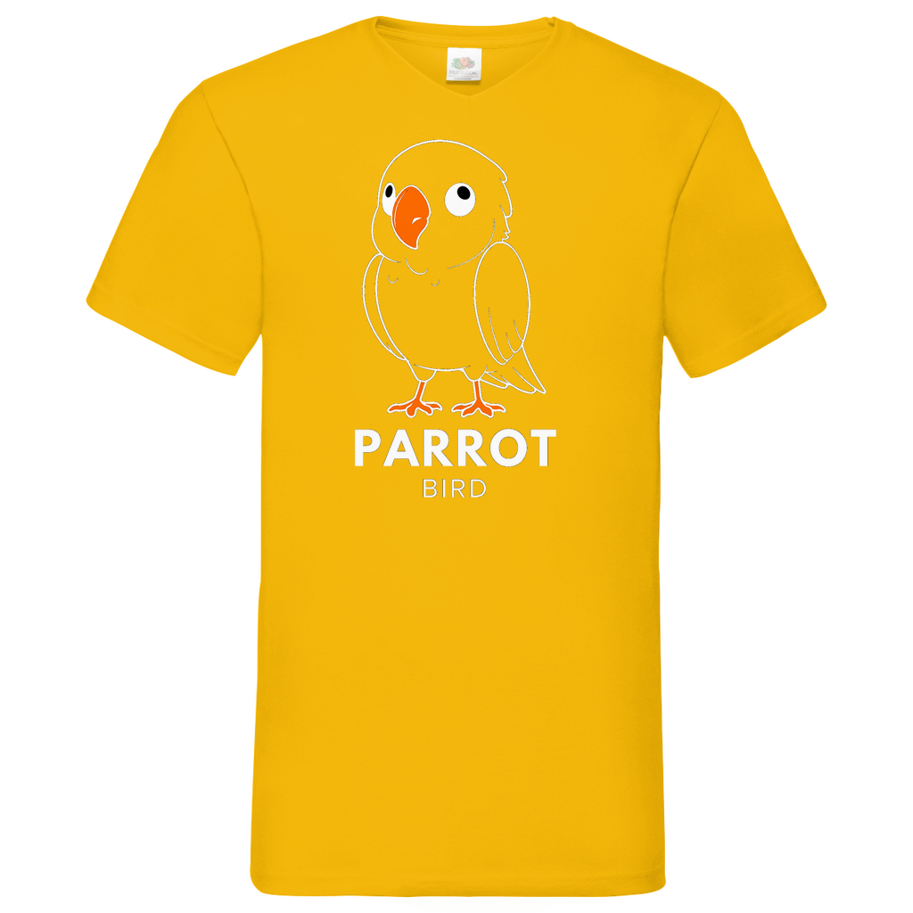 Parrot- V-Neck T-Shirt - dark