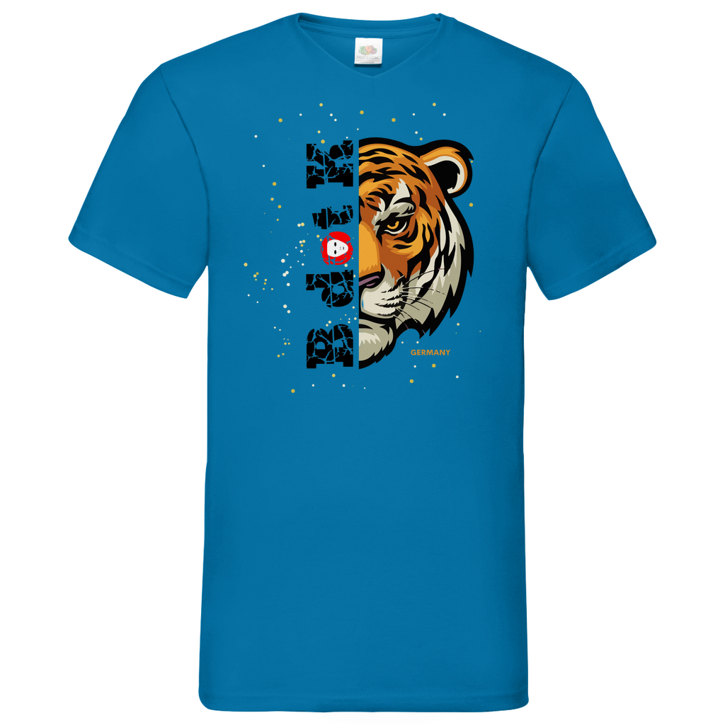 Tiger B dot K - V-Neck T-Shirt bright