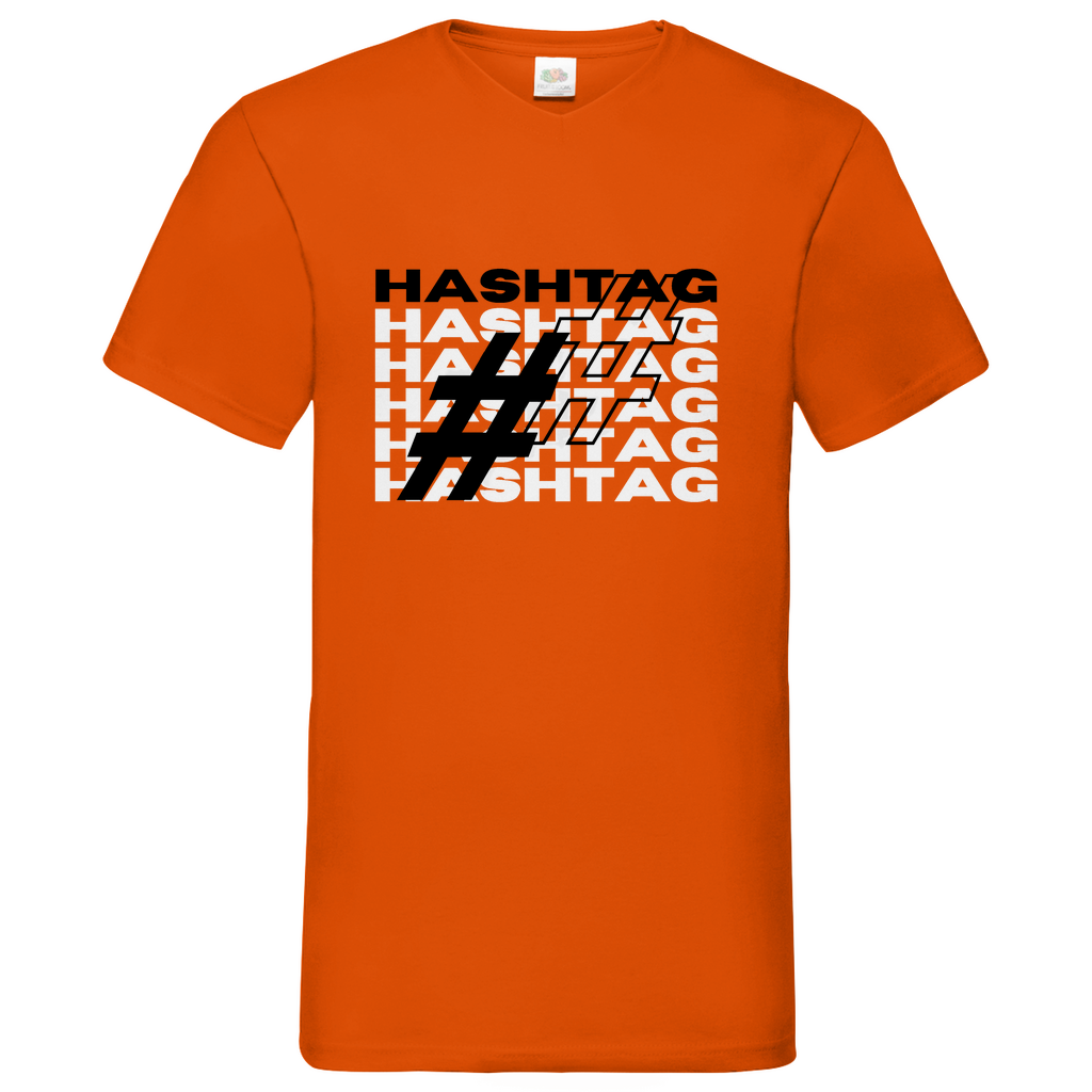 Hashtag V-Neck T-Shirt bright