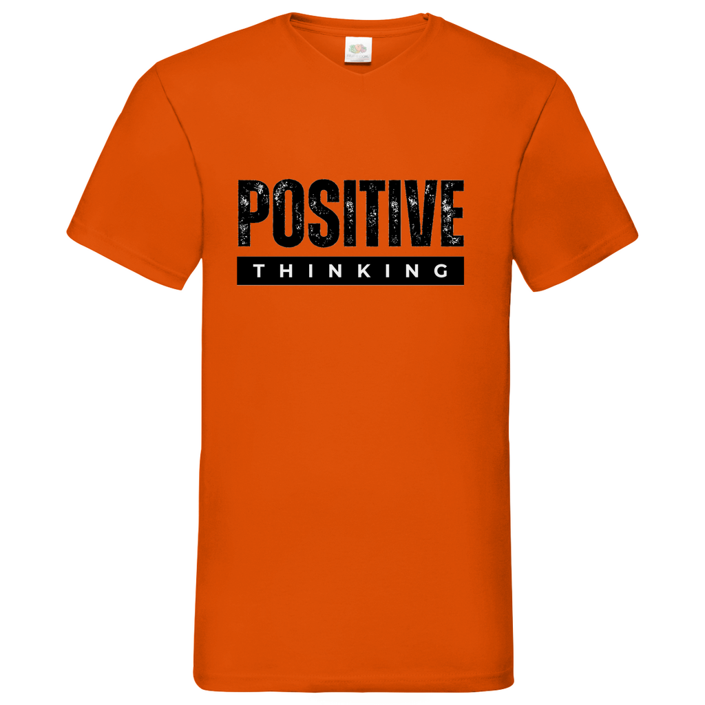 Positive Thinking - V-Neck T-Shirt bright