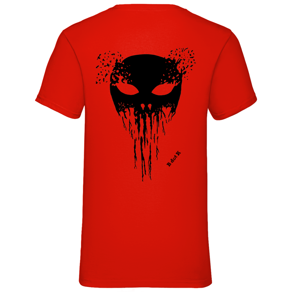 B dot K eco Mask back - V-Neck T-Shirt bright
