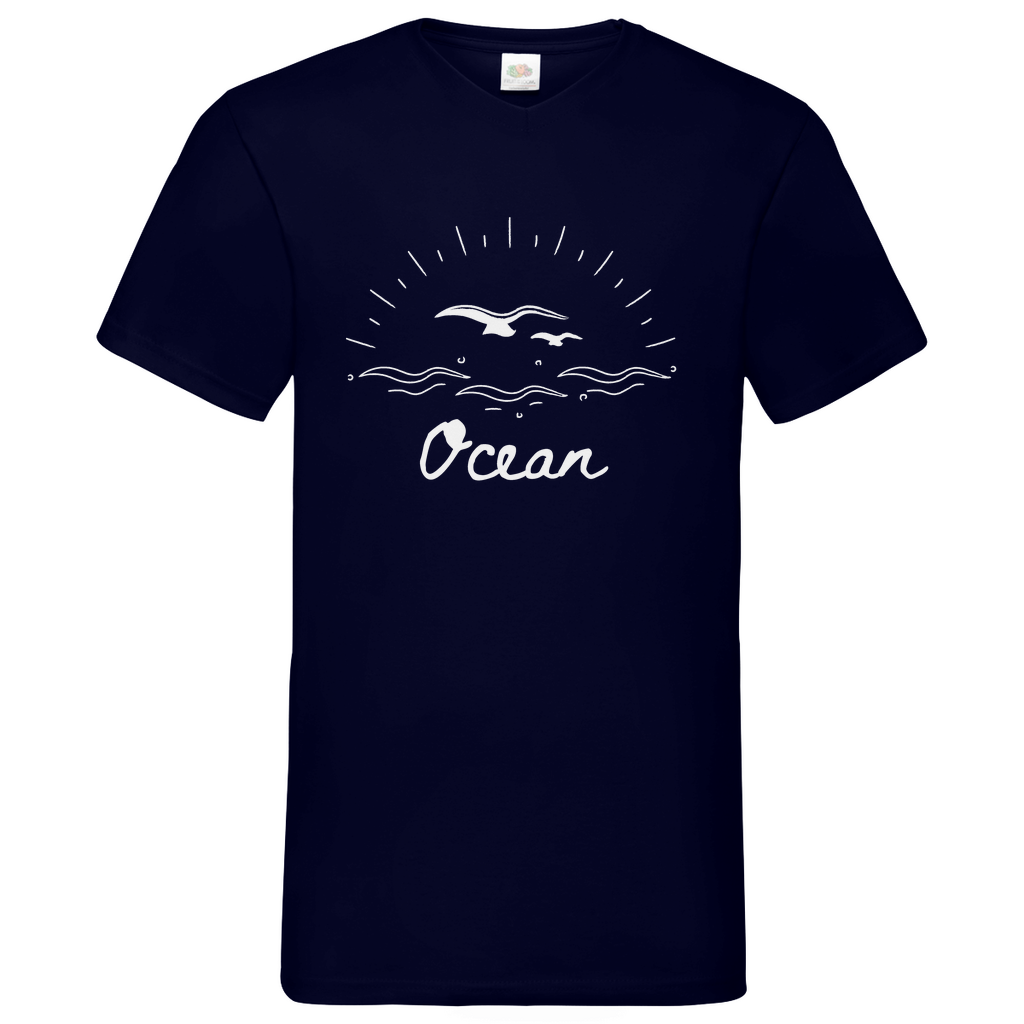 Ocean - V-Neck T-Shirt - dark