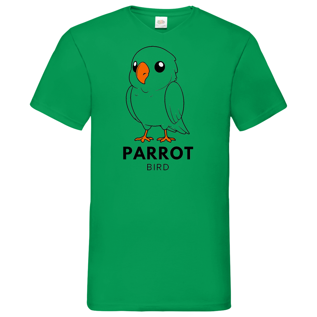 Parrot - V-Neck T-Shirt - bright