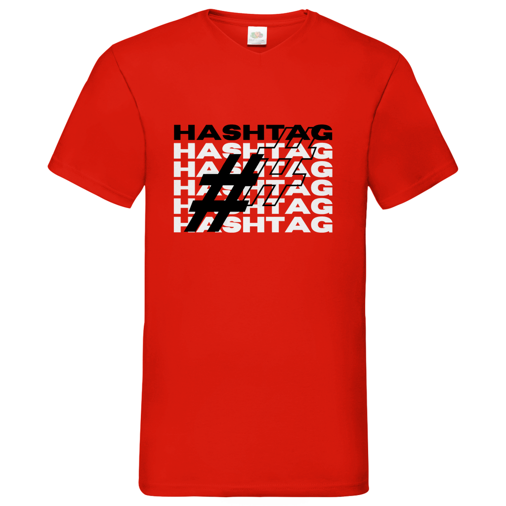 Hashtag V-Neck T-Shirt bright