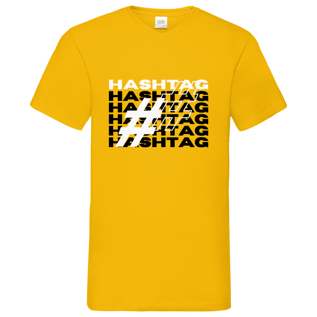 Hashtag - V-Neck T-Shirt dark