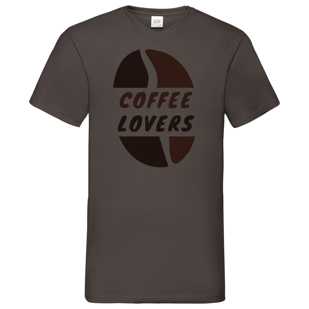 Coffee Lovers - V-Neck T-Shirt dark