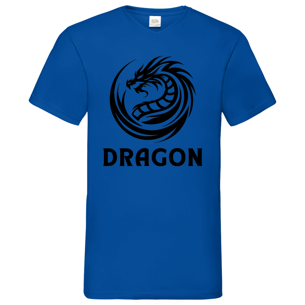 Dragon - V-Neck T-Shirt - bright