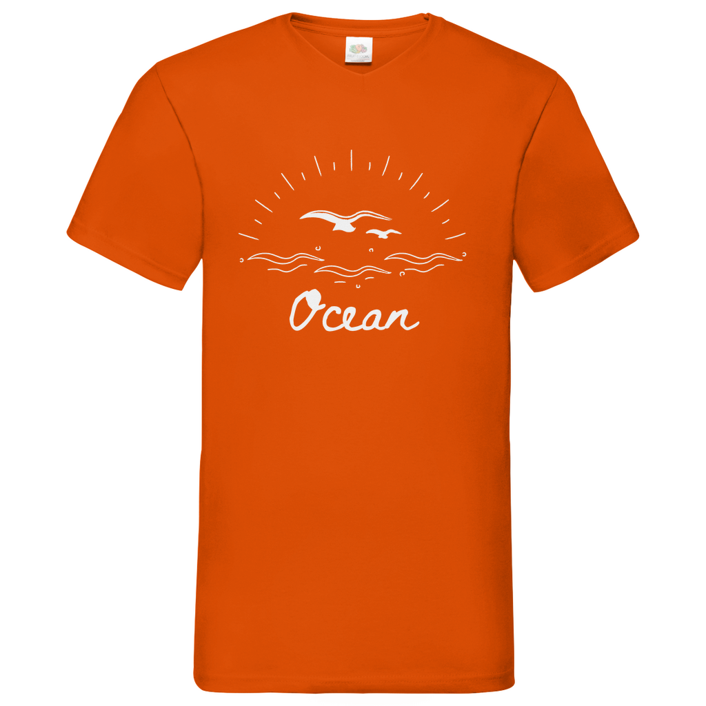 Ocean - V-Neck T-Shirt - dark