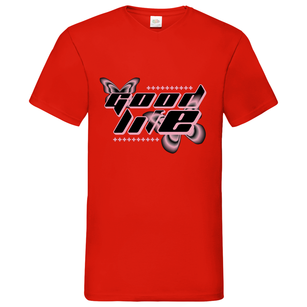 good life - V-Neck T-Shirt bright