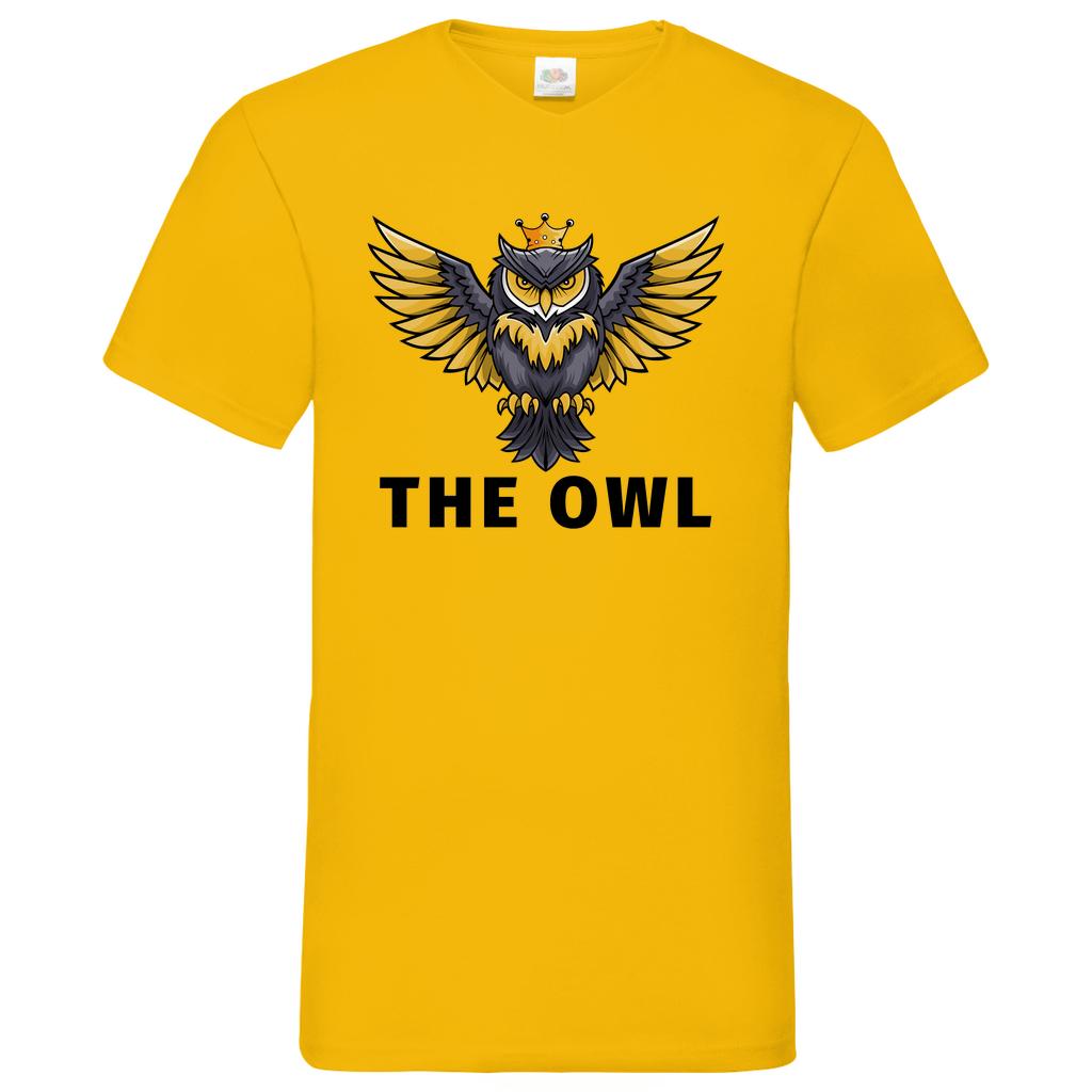 Owl - V-Neck T-Shirt - bright