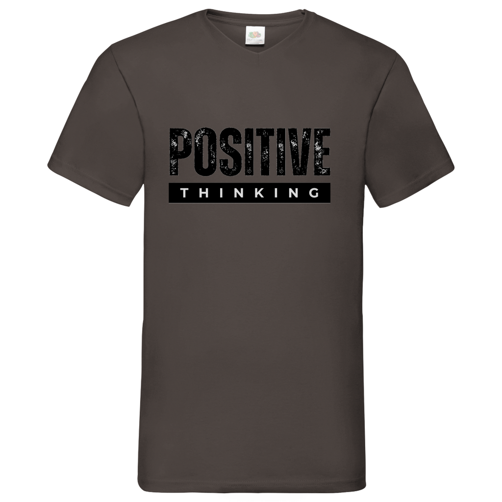 Positive Thinking - V-Neck T-Shirt bright