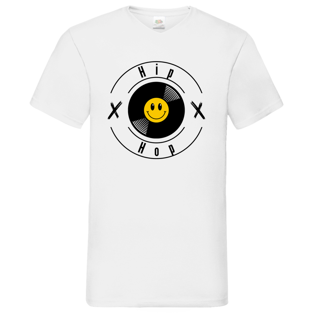 HipHop smily - V-Neck T-Shirt