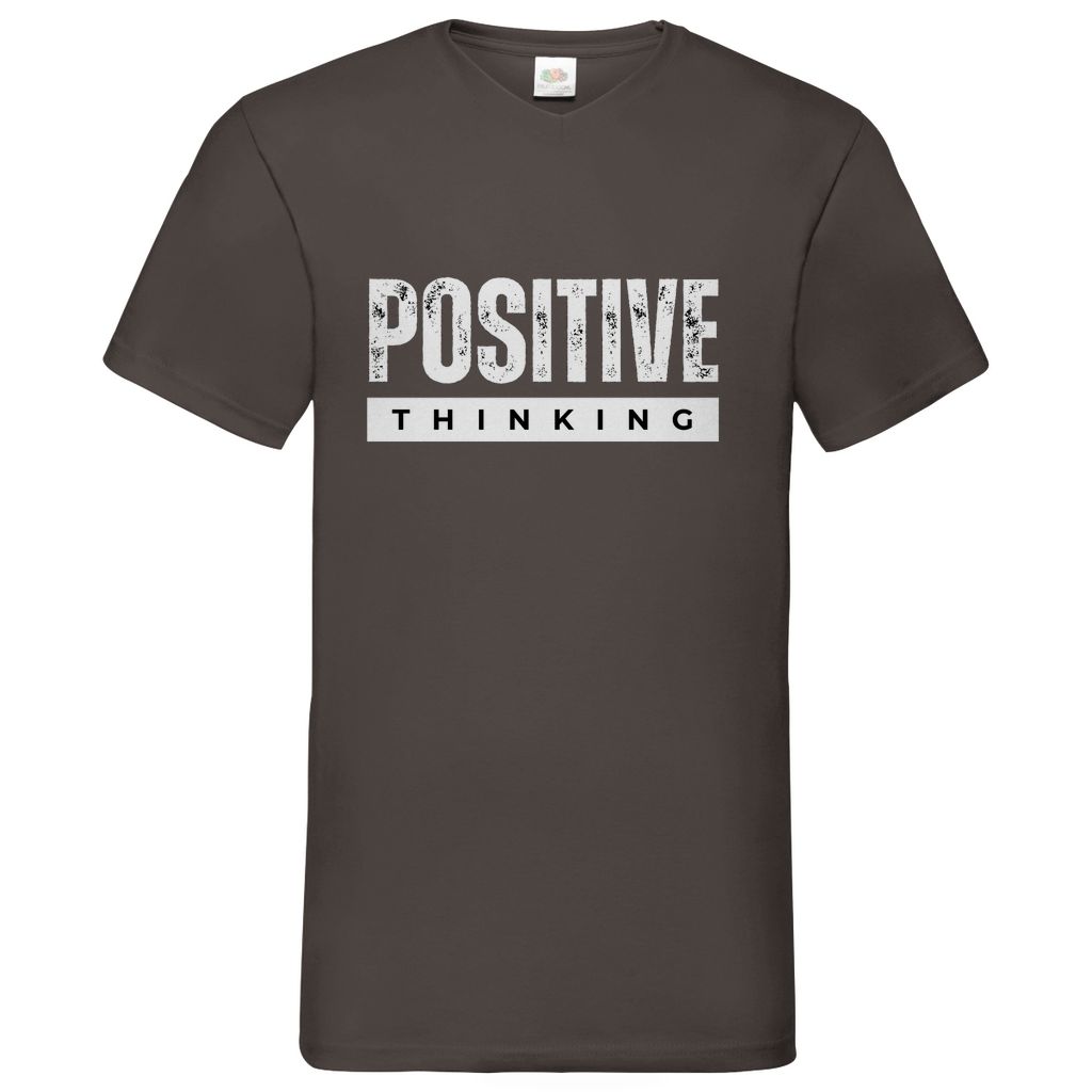 Positive Thinking- V-Neck T-Shirt dark
