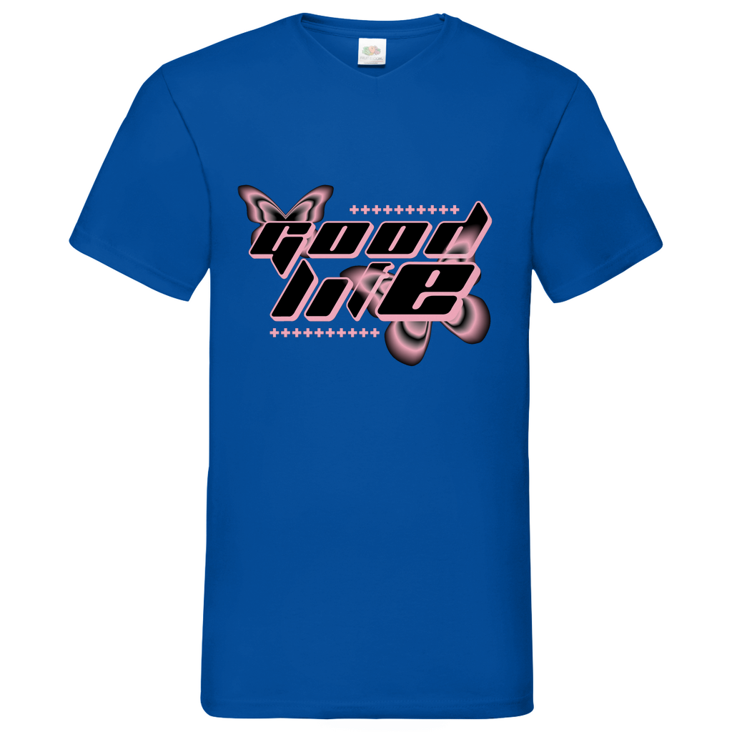 good life - V-Neck T-Shirt bright