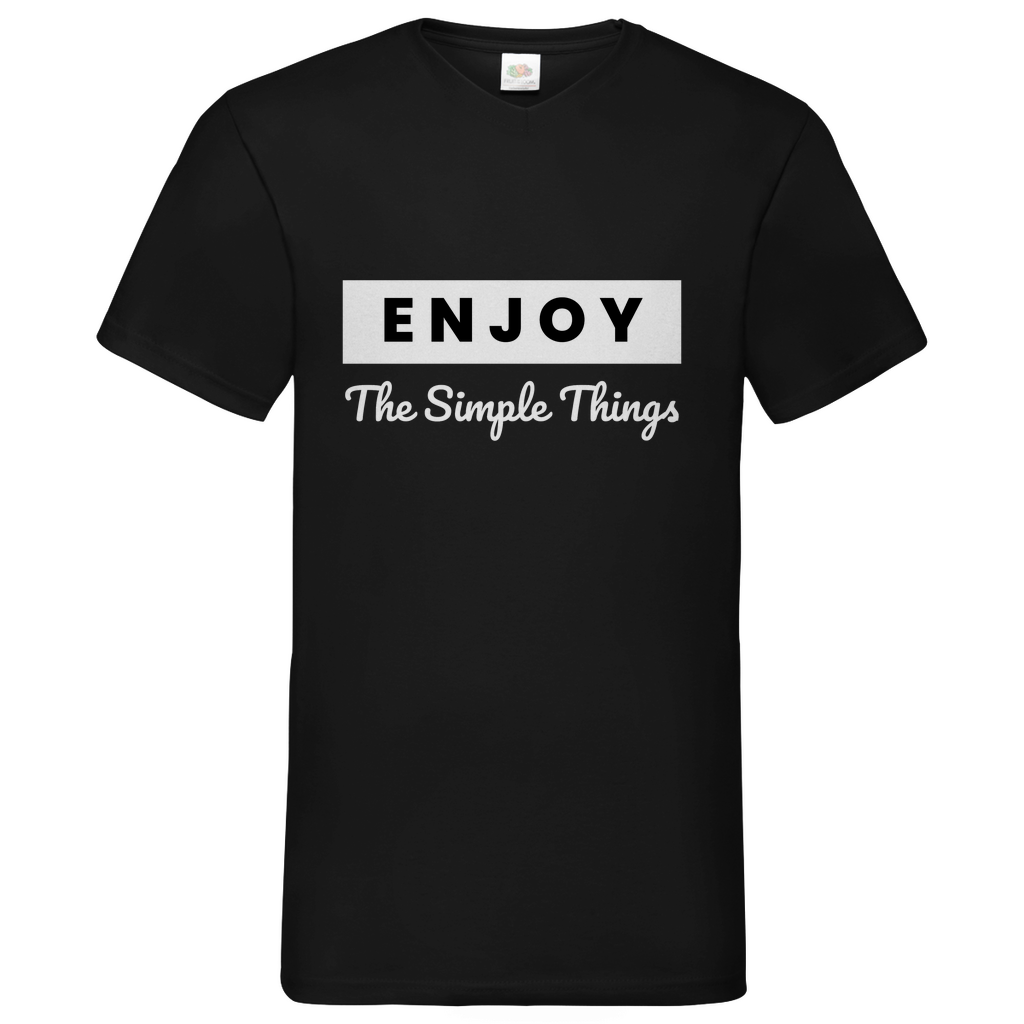 Simple Thinks- V-Neck T-Shirt dark