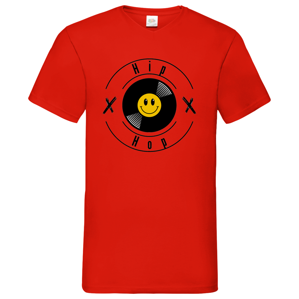 HipHop smily - V-Neck T-Shirt