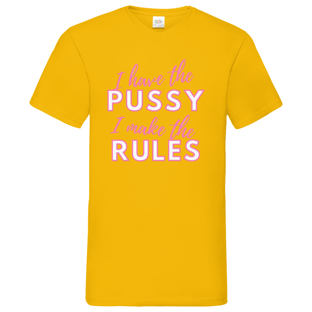 Pussy - V-Neck T-Shirt dark