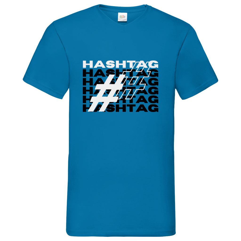 Hashtag - V-Neck T-Shirt dark