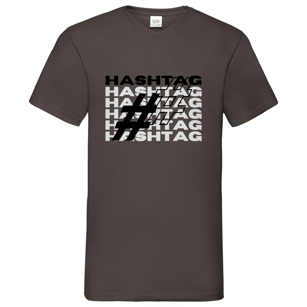 Hashtag V-Neck T-Shirt bright