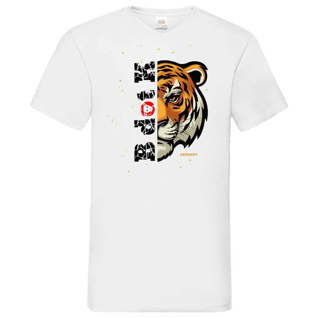 Tiger B dot K - V-Neck T-Shirt bright