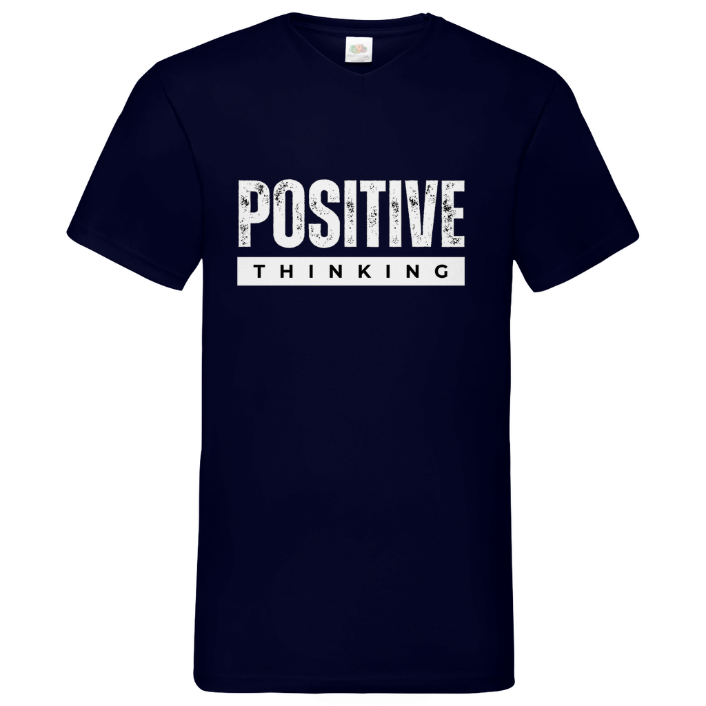 Positive Thinking- V-Neck T-Shirt dark