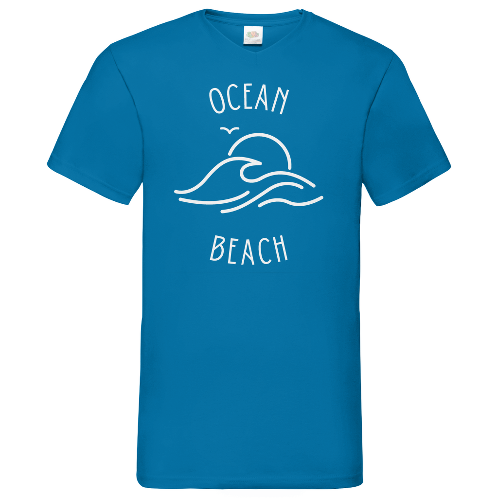 Ocean Beach - V-Neck T-Shirt - dark