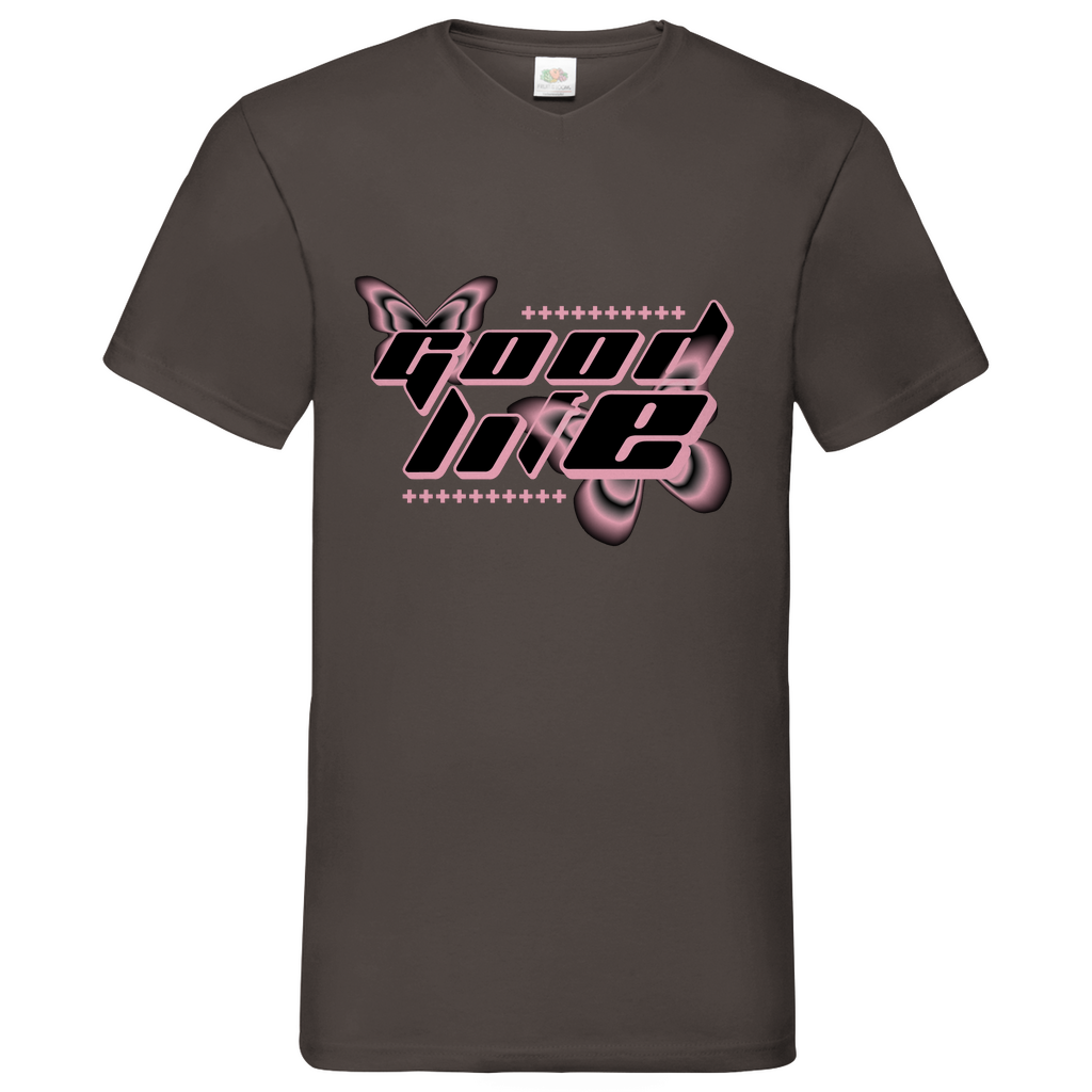 good life - V-Neck T-Shirt bright